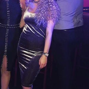 Zara Trafaluc Velour Pencil Dress Size S